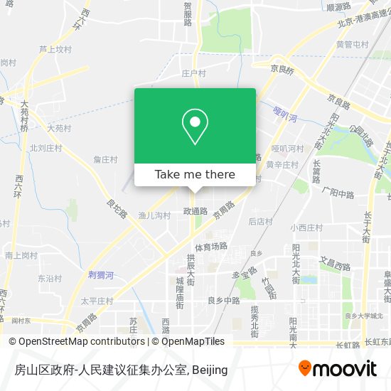房山区政府-人民建议征集办公室 map