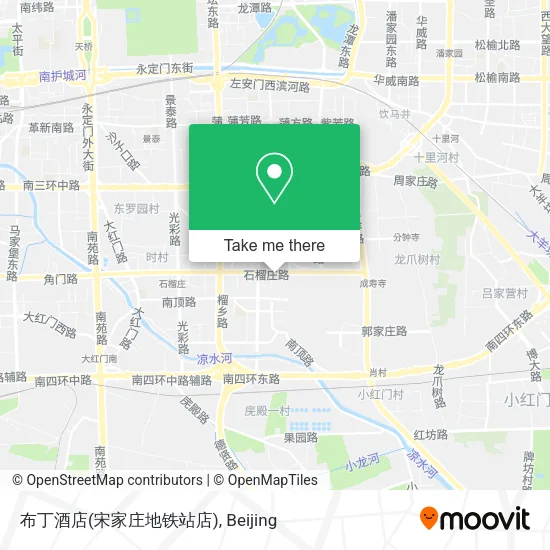 布丁酒店(宋家庄地铁站店) map