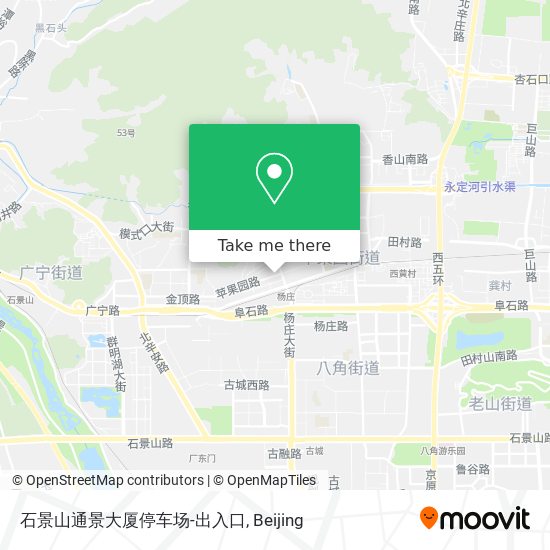 石景山通景大厦停车场-出入口 map