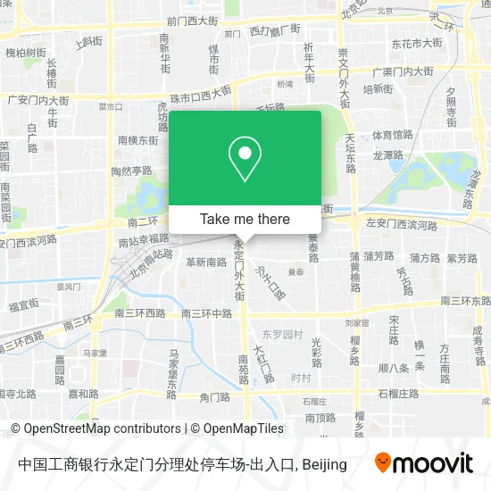 中国工商银行永定门分理处停车场-出入口 map