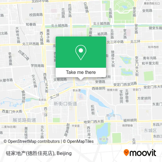 链家地产(德胜佳苑店) map