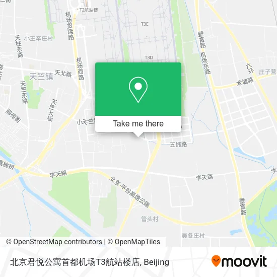 北京君悦公寓首都机场T3航站楼店 map