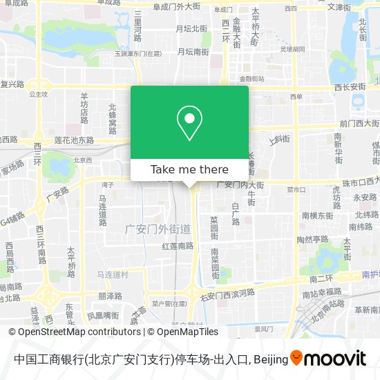 中国工商银行(北京广安门支行)停车场-出入口 map