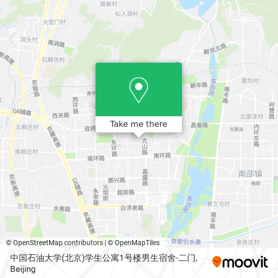 中国石油大学(北京)学生公寓1号楼男生宿舍-二门 map
