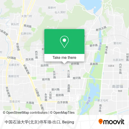 中国石油大学(北京)停车场-出口 map