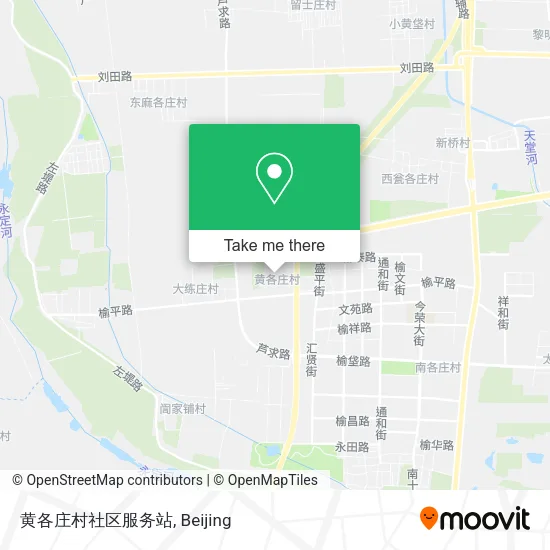 黄各庄村社区服务站 map