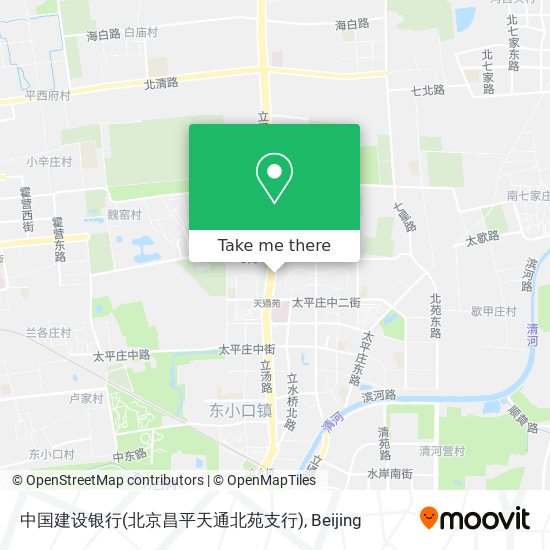 中国建设银行(北京昌平天通北苑支行) map