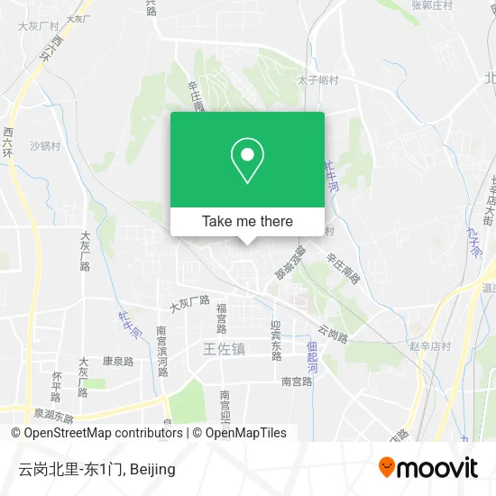 云岗北里-东1门 map