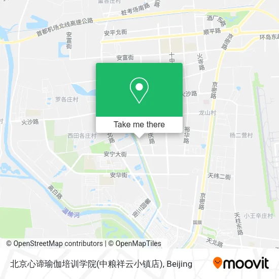 北京心谛瑜伽培训学院(中粮祥云小镇店) map