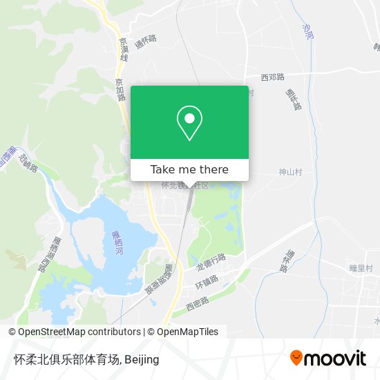 怀柔北俱乐部体育场 map