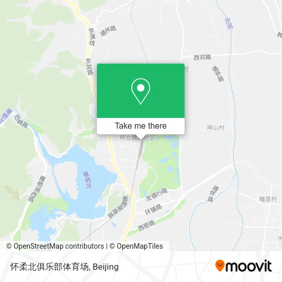 怀柔北俱乐部体育场 map