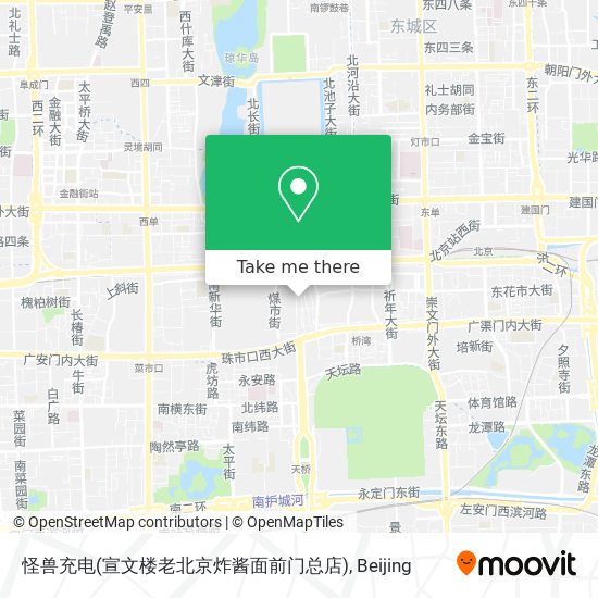 怪兽充电(宣文楼老北京炸酱面前门总店) map