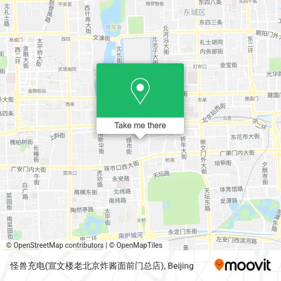 怪兽充电(宣文楼老北京炸酱面前门总店) map