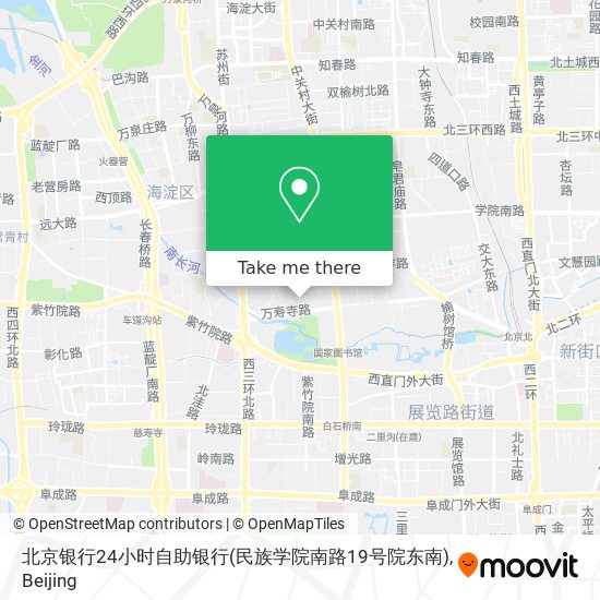 北京银行24小时自助银行(民族学院南路19号院东南) map