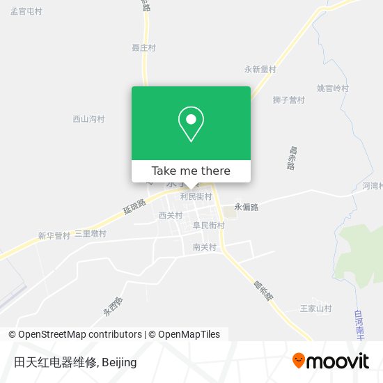 田天红电器维修 map