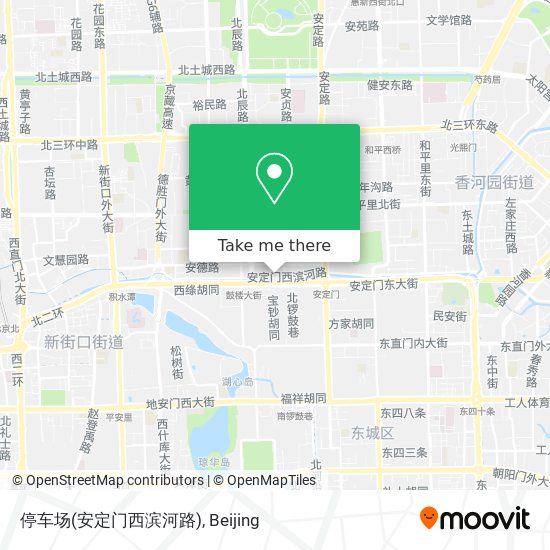 停车场(安定门西滨河路) map