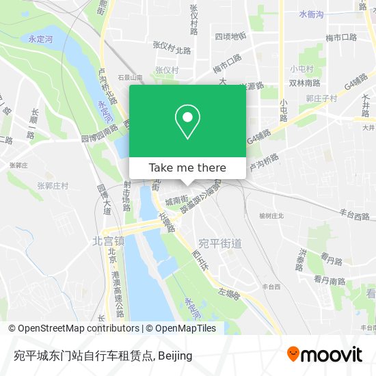 宛平城东门站自行车租赁点 map