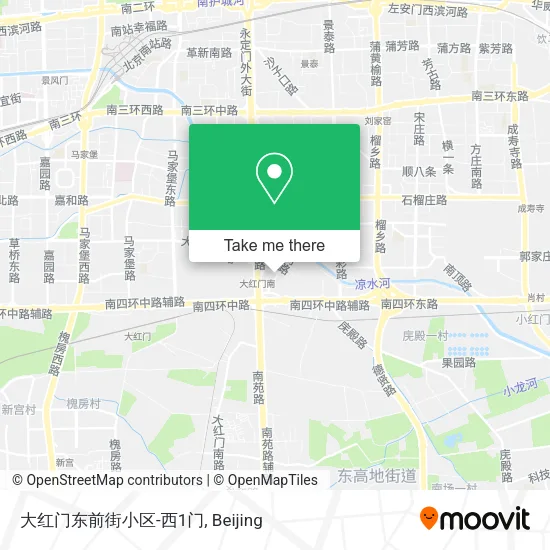 大红门东前街小区-西1门 map