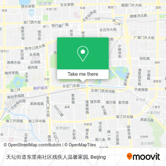 天坛街道东里南社区残疾人温馨家园 map