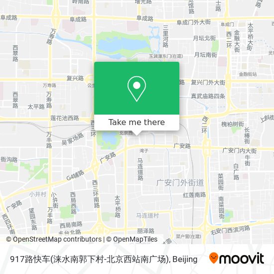917路快车(涞水南郭下村-北京西站南广场) map