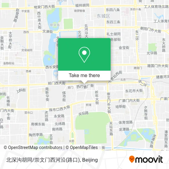 北深沟胡同/崇文门西河沿(路口) map