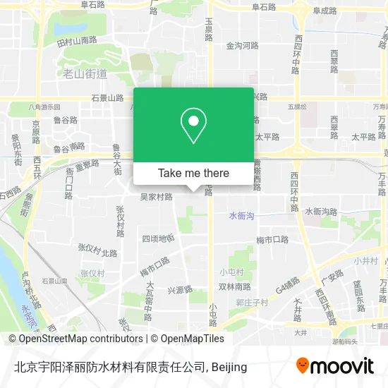 北京宇阳泽丽防水材料有限责任公司 map
