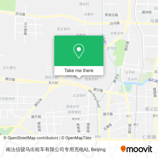 南法信骏马出租车有限公司专用充电站 map