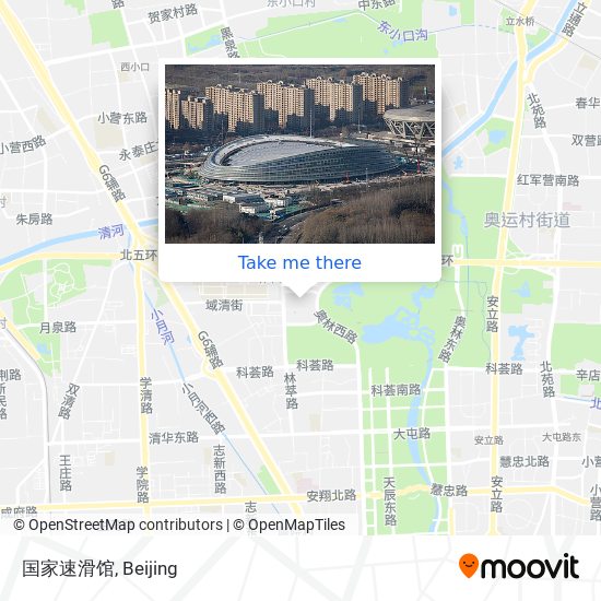 国家速滑馆 map