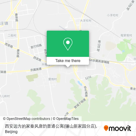 西安远方的家秦风唐韵普通公寓(骊山新家园分店) map