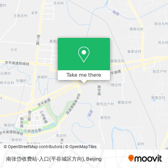 南张岱收费站-入口(平谷城区方向) map