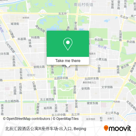 北辰汇园酒店公寓R座停车场-出入口 map