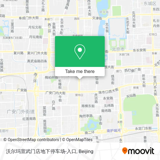 沃尔玛宣武门店地下停车场-入口 map