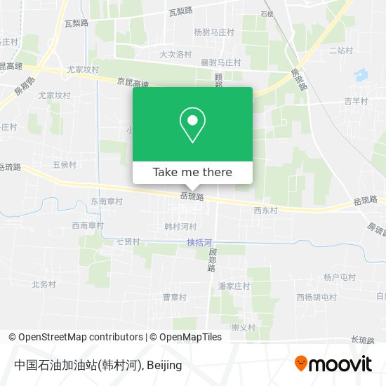 中国石油加油站(韩村河) map
