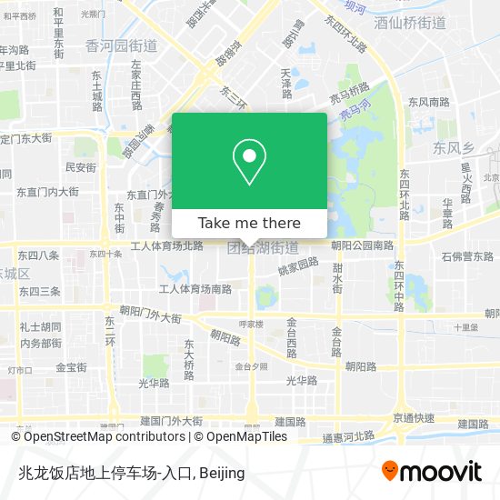 兆龙饭店地上停车场-入口 map