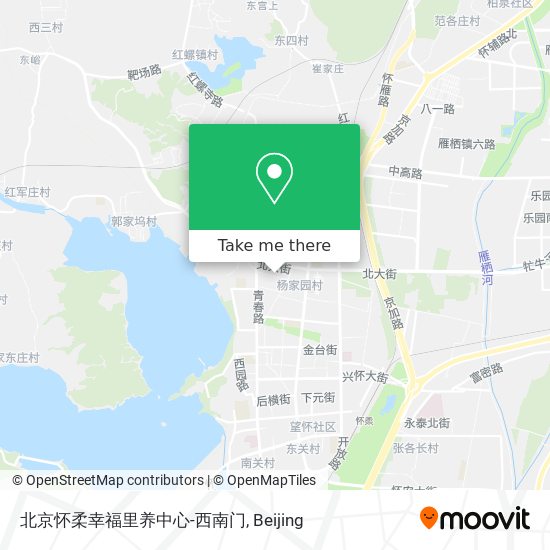 北京怀柔幸福里养中心-西南门 map