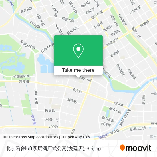 北京函舍loft跃层酒店式公寓(悦廷店) map