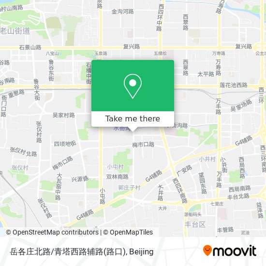 岳各庄北路/青塔西路辅路(路口) map