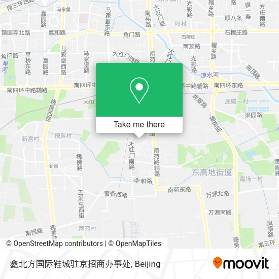 鑫北方国际鞋城驻京招商办事处 map