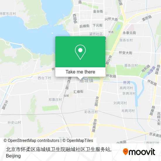 北京市怀柔区庙城镇卫生院融城社区卫生服务站 map