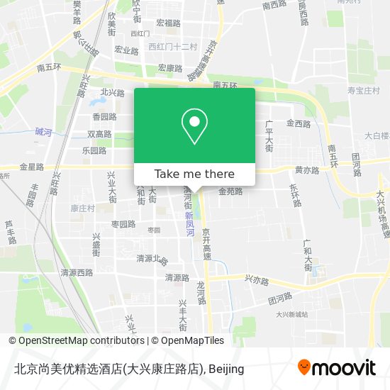北京尚美优精选酒店(大兴康庄路店) map