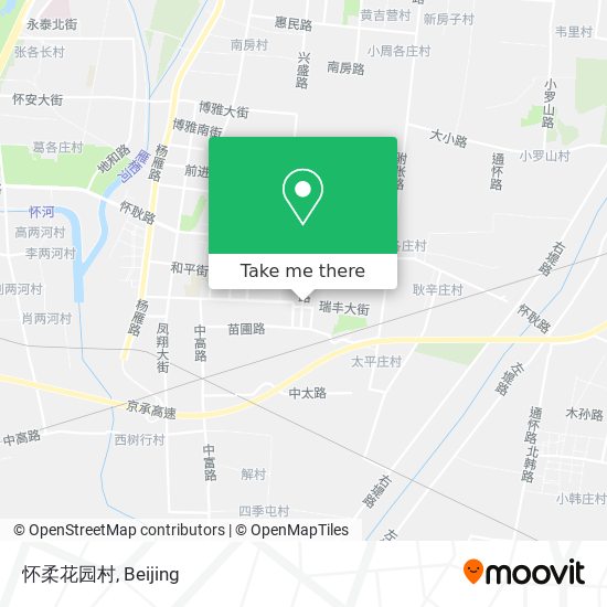怀柔花园村 map