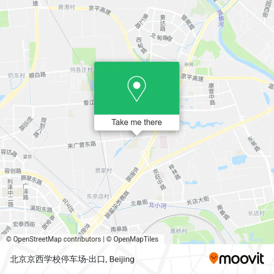 北京京西学校停车场-出口 map