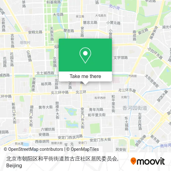 北京市朝阳区和平街街道胜古庄社区居民委员会 map