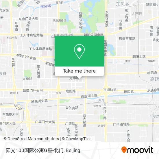 阳光100国际公寓G座-北门 map