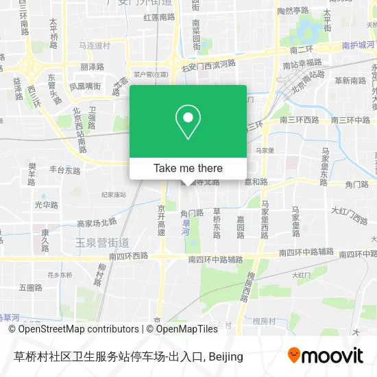 草桥村社区卫生服务站停车场-出入口 map