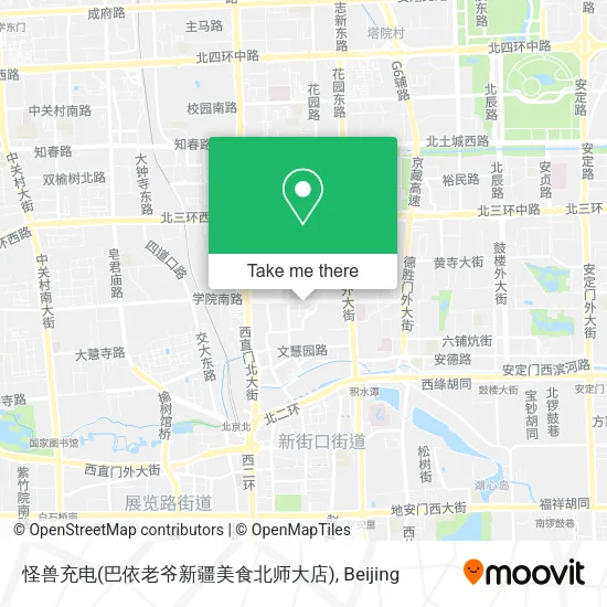 怪兽充电(巴依老爷新疆美食北师大店) map