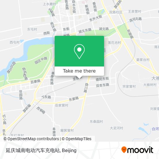 延庆城南电动汽车充电站 map