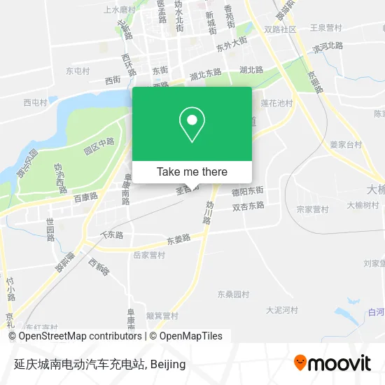 延庆城南电动汽车充电站 map