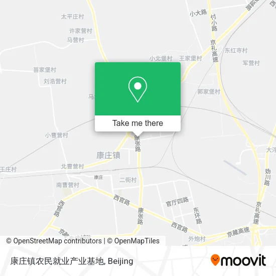 康庄镇农民就业产业基地 map