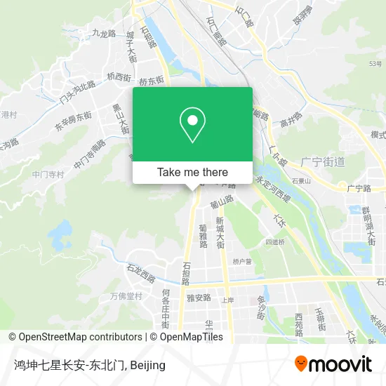 鸿坤七星长安-东北门 map